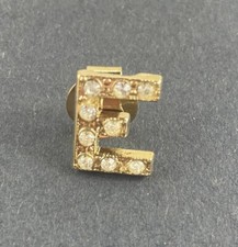 VINTAGE Shoe/Fur/Sweater/Shawl Clip Rhinestone Initial E - 1930  s
