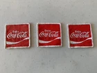 Vintage Coca-Cola Coke soda pop uniform patches. Lot of 3.   Red 2x2”