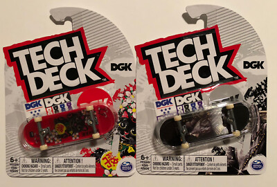 Tech Deck DGK ULTRA RARE Graphic Changing Finger Skateboard Cat & Rose Set Of 2