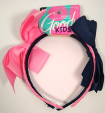 Lot of 2 Goody Girls Headbands Navy  Pink 4 pcs total 17380