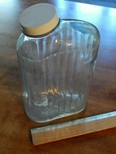 Anchor Hocking (One Quart) Vtg Thick Ribbed Glass Water/Liquids Beverage Bottle