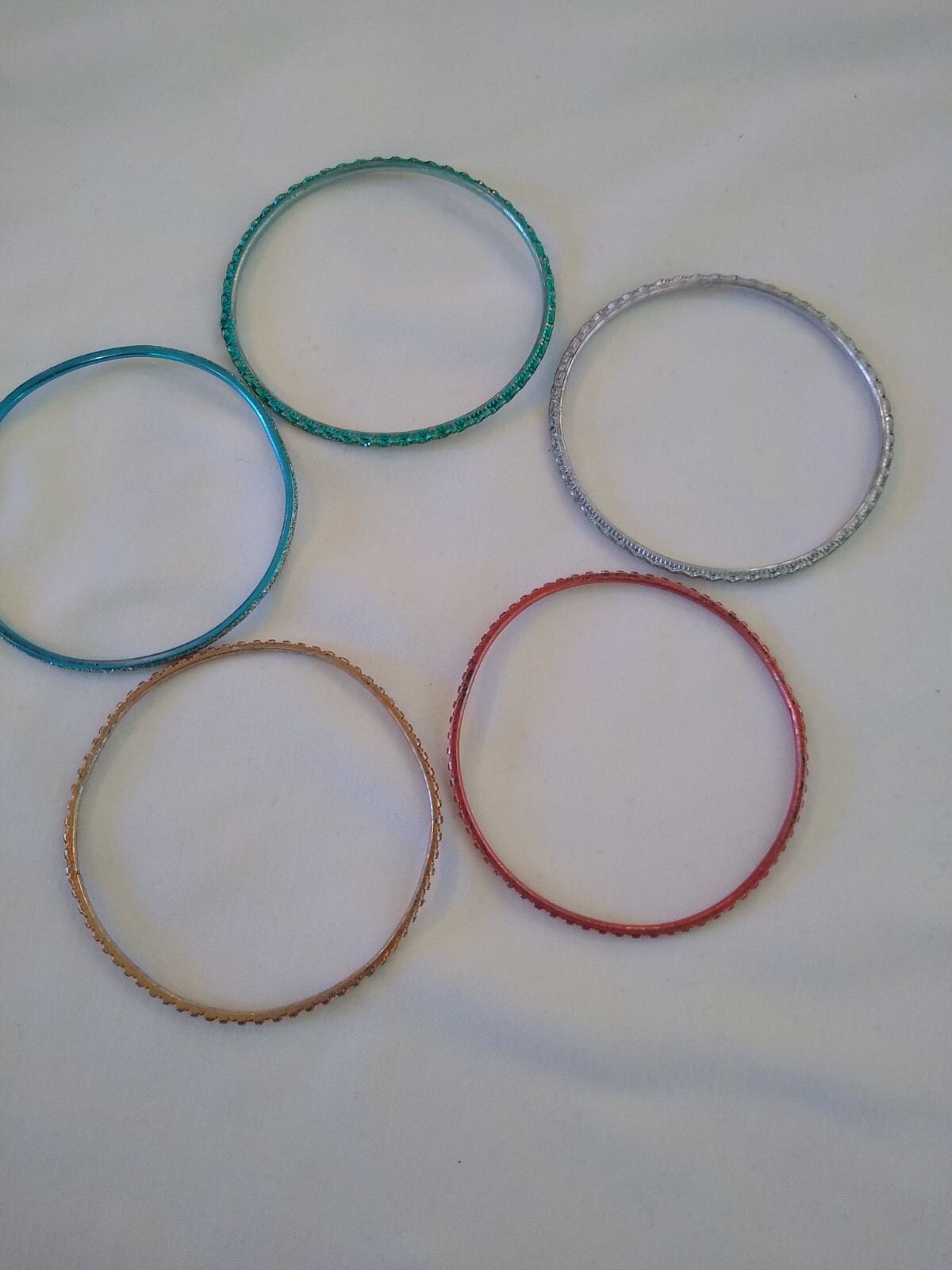 MULTI-COLOR SPARKLING BANGLE BRACELETS-PASTEL SHA… - image 3