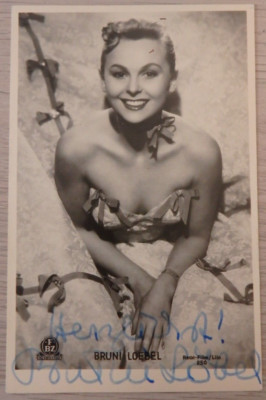 Autogramm Film Theater Schauspielerin Bruni Löbel 1960er Jahre (113898)