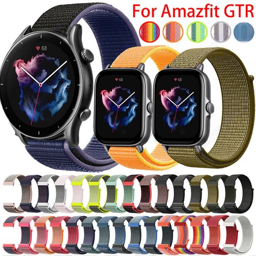 Montre à bracelet en boucle en nylon pour Huami Amazfit GTS GTR 3 3 Pro 2 2E 42 47 mm bracelet sport - Photo 1/89