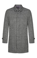 Mens Italian Wool Check Car Coat Vintage Luxury Genuine Medium M Primark Mens Italian Wool Check Car Coat Vintage Luxury Genuine Medium M Primark