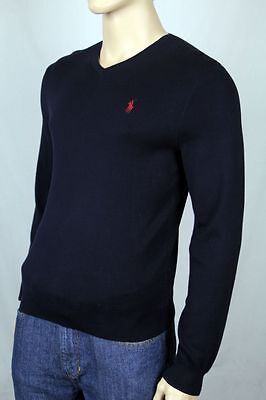 Polo Ralph Lauren X-Large XL Navy Blue Pima Cotton Sweater Red Pony NWT |  eBay