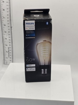 Philips Hue E26 White Ambiance Einstein Clear 60w Works With Google / Alexa