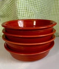 Fiesta Cereal Soup Coupe Bowl 7” “Paprika” HLC Retired Set 4 Dinner Serve-ware