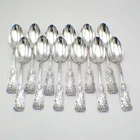 Saint Cloud 12 Dessert Spoons Gorham Sterling Silver 1885 Mono Libbie