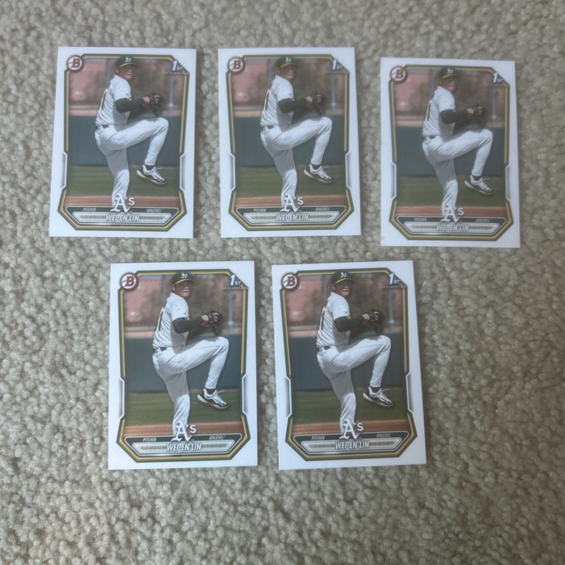 Presale 2026 Bowman Baseball Paper Wei-En Lin 5-Card Lot #BP-125 Athletics 1st