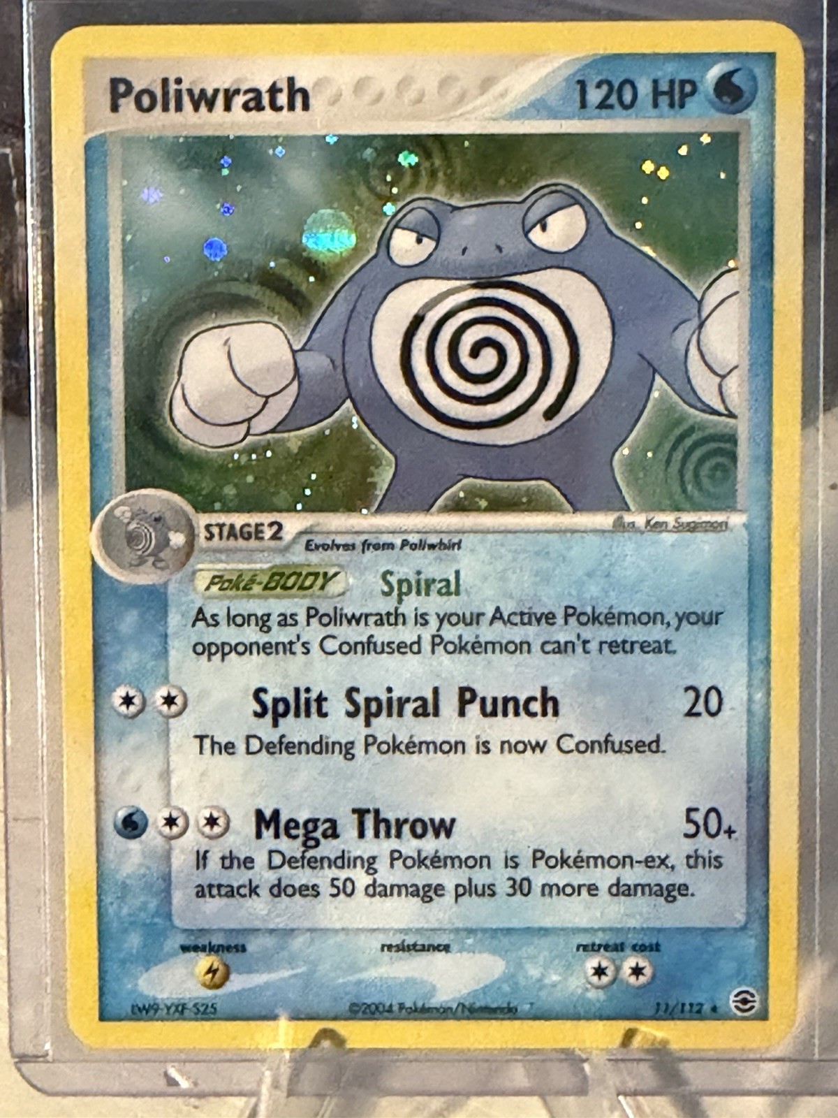 Poliwrath 11/112 Holo Rare - EX FireRed & LeafGreen - Pokemon TCG 2004