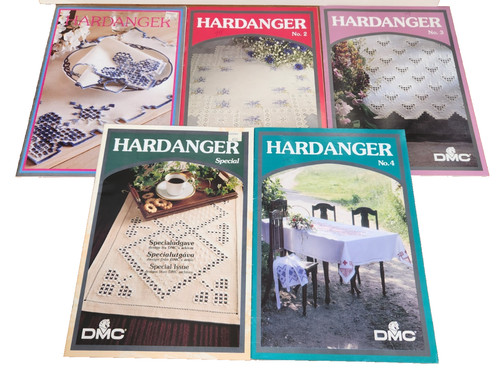 DMC Hardanger Needlework Patterns Lot Of 5, 1-4 & Special