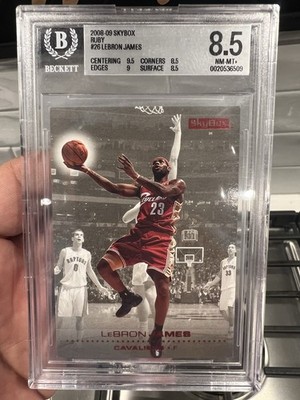 2008-09 Skybox LeBron James Ruby #23/50 Jersey Numbered Rubies BGS 8.5