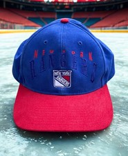 New York Rangers NHL Twins Enterprise Hat Vintage 90s Strapback Blue Red Dad Hat
