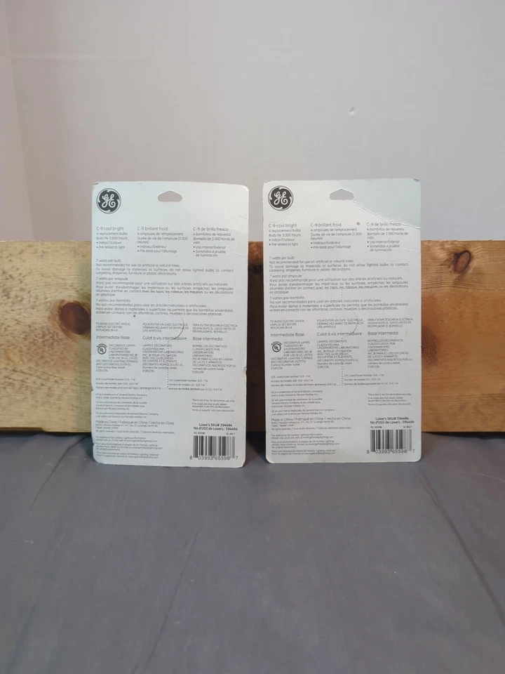 GE C-9 Cool Bright Replacement Bulbs/Red indoor/outdoor 2 Packs Of 4 Bulbs - Image 3 of 4