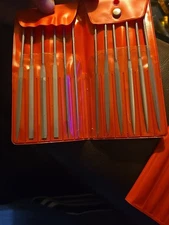 NICHOLSON ROUND HANDLE NEEDLE FILES 5 1/2"  CUT 0 SWISS STYLE 12 PC SET 37392