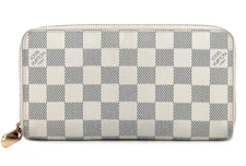 Authentic Louis Vuitton Damier Azur Zippy Zip Around Long Wallet Purse