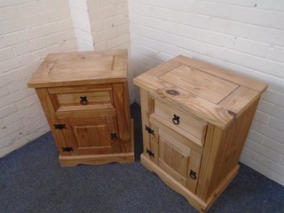 Pair of Natural Pine Bedside Tables