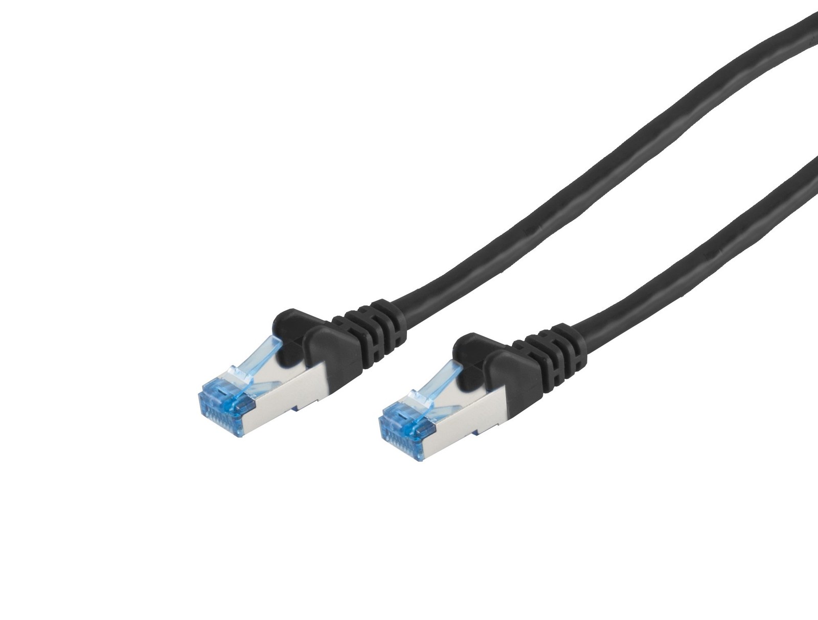 S/CONN maximum connectivity Patch Cable Cat6A S/FTP PiMF Black 0.5 m black 5 m
