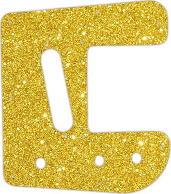 WD Custom Pickguard For Left Hand Rogue RLS-1 Lap Steel Guitar #60GS Gold Spa...