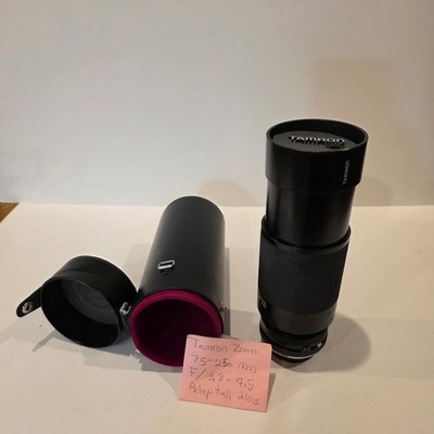 Tamron Adaptall 2 Tele Macro 75-250mm 1:3.8 Zoom lens W/Case UNTESTED