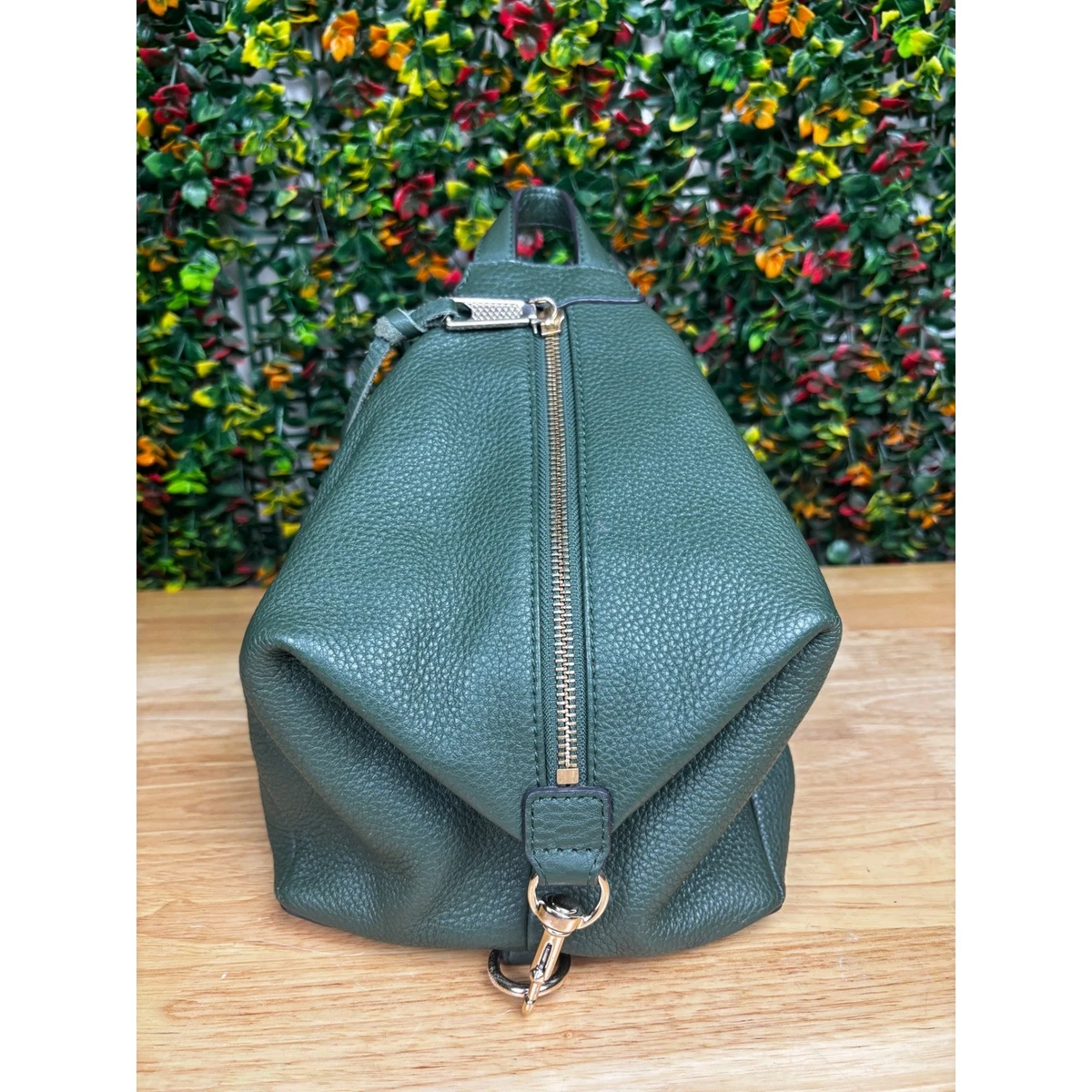 Rebecca‎ Minkoff Darren Signature Leather Backpack Bottle Green Gunmetal Timeless design with maximum versatility. Shop the Darren  main image 3