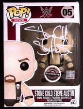 Stone Cold Steve Austin Signed WWE Funko Pop #05 Vinyl Action Figure BAS COA 5 1
