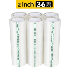 36 Rolls Clear Shipping Packaging Box Packing Sealing Tape 1.8 mil 2" x 110 Yard