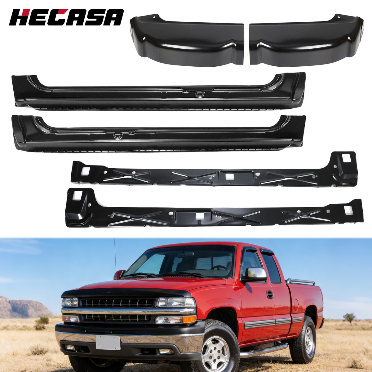 Cab Corners + Rocker Panels For Chevy Silverado GMC 1500/2500