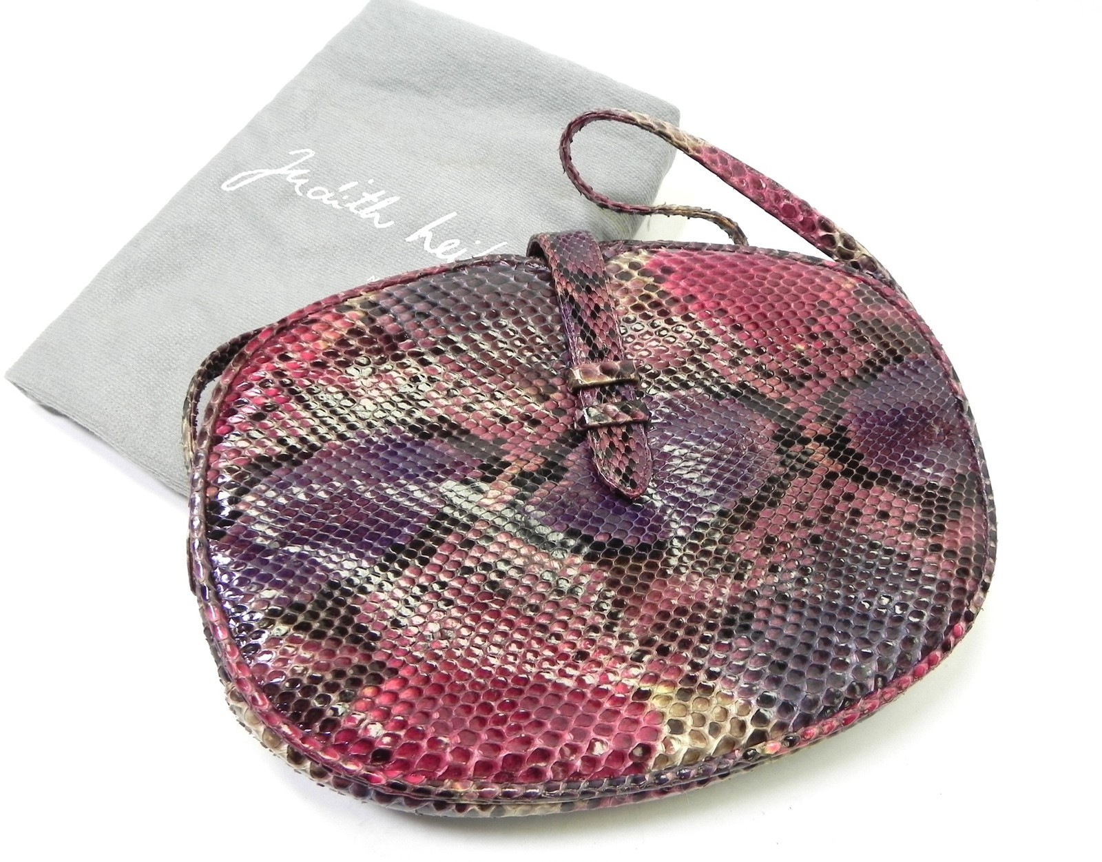 Vintage Judith Leiber Python Snakeskin Handbag - image 15