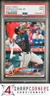 2018 TOPPS #698 RONALD ACUNA JR. RC BRAVES BAT DOWN PSA 9