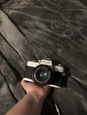 Minolta SR-T 100 Silver 35mm SLR Film Camera w/ MC Rokkor-PF 50mm f/2