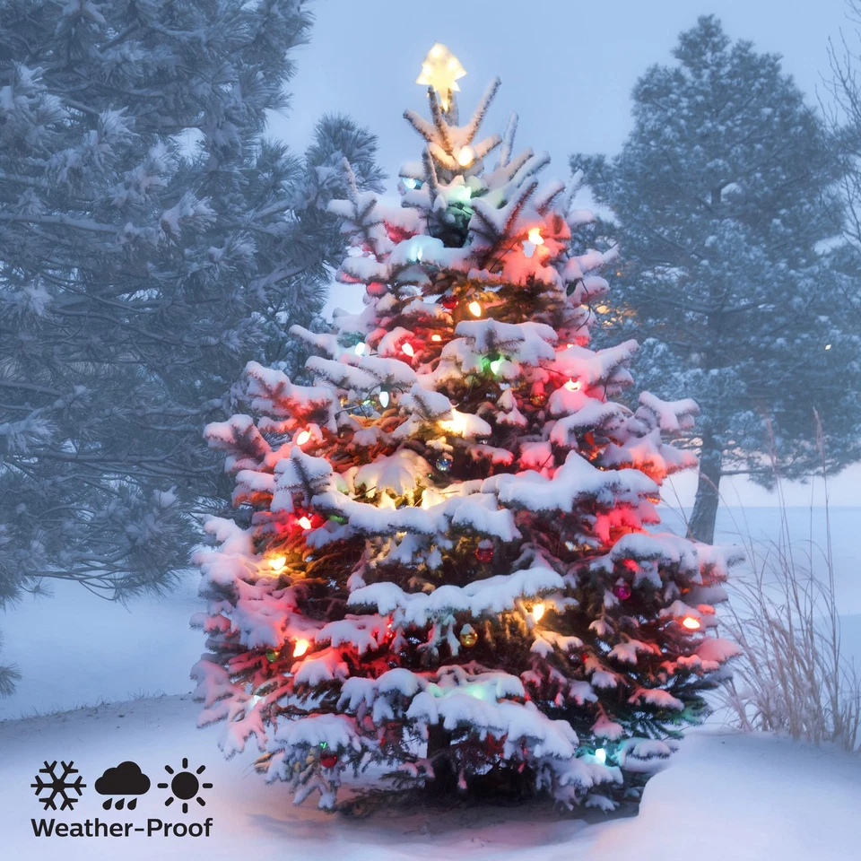 Philips luces navidad C9 LED 51ft cable multicolor verde bobina almacenaje... Foto 4 de 4