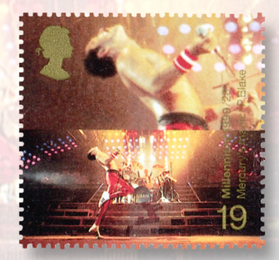 Queen Freddie Mercury UK Stamp Royal Mail Millennium 1999 MNH Peter Blake (MINT)