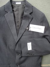 CALVIN KLEIN Boy CHARCOAL BLAZER Sport Coat Single Breast SCHOOL Formal 8 NWT