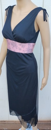 Y2K Ruby Rox Black Midi Dress Womens Size S Fairy Core Grunge Whimsigoth - Picture 8 of 9