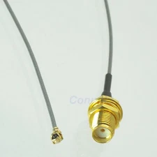 SMA female nut bulkhead to IPX U.FL female 1.37 cable pigtail 20cm