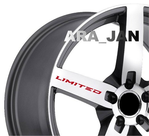 LIMITED Wheels Decal Sport Sticker Turbo racing car rims emblem logo SET OF 4 - Picture 2 of 5