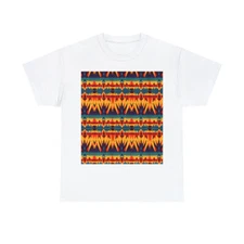 Unisex Adult T Shirt Southwestern Navajo Print Native American Aztec Colorful