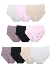 Fruit of the Loom Women'S Brief Underwear, 10 Pack, Sizes 6-10