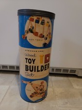 Vintage Lincoln Log WOODEN TOY BUILDER SET Over 31 Pieces