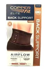 Copper Fit Elite Back Support AirFlow Adjustable Compression Double-Band 30-50"