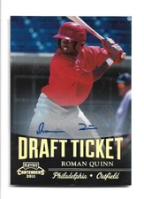 2011 Playoff Contenders Draft Ticket Autographs #DT41 Roman Quinn Phillies Auto