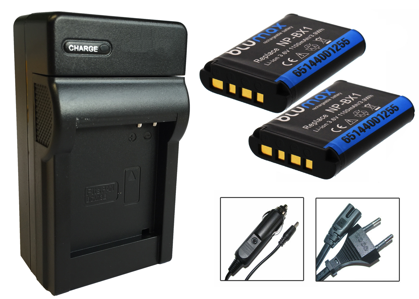 2 x Battery + Charger for Sony CyberShot DSCHX350, DSCHX400V NP