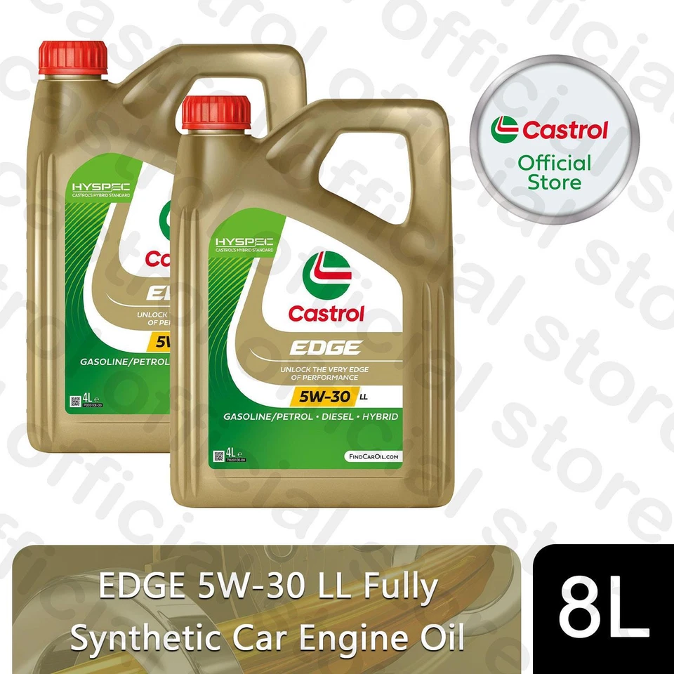 Castrol EDGE 5W-30 LL Engine Oil Fully Synthetic with Hyspec Standard, 8 Litre