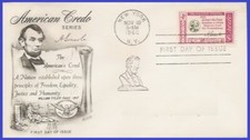 Usa5 1143 Ua Fleetwood Fdc  A. Lincoln