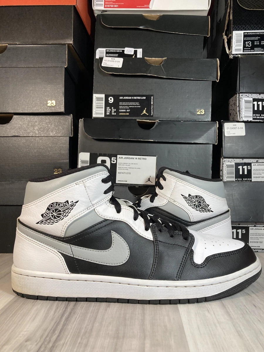 Nike Air Jordan 1 Mid White Shadow Pre-Owned Size 11 | eBay