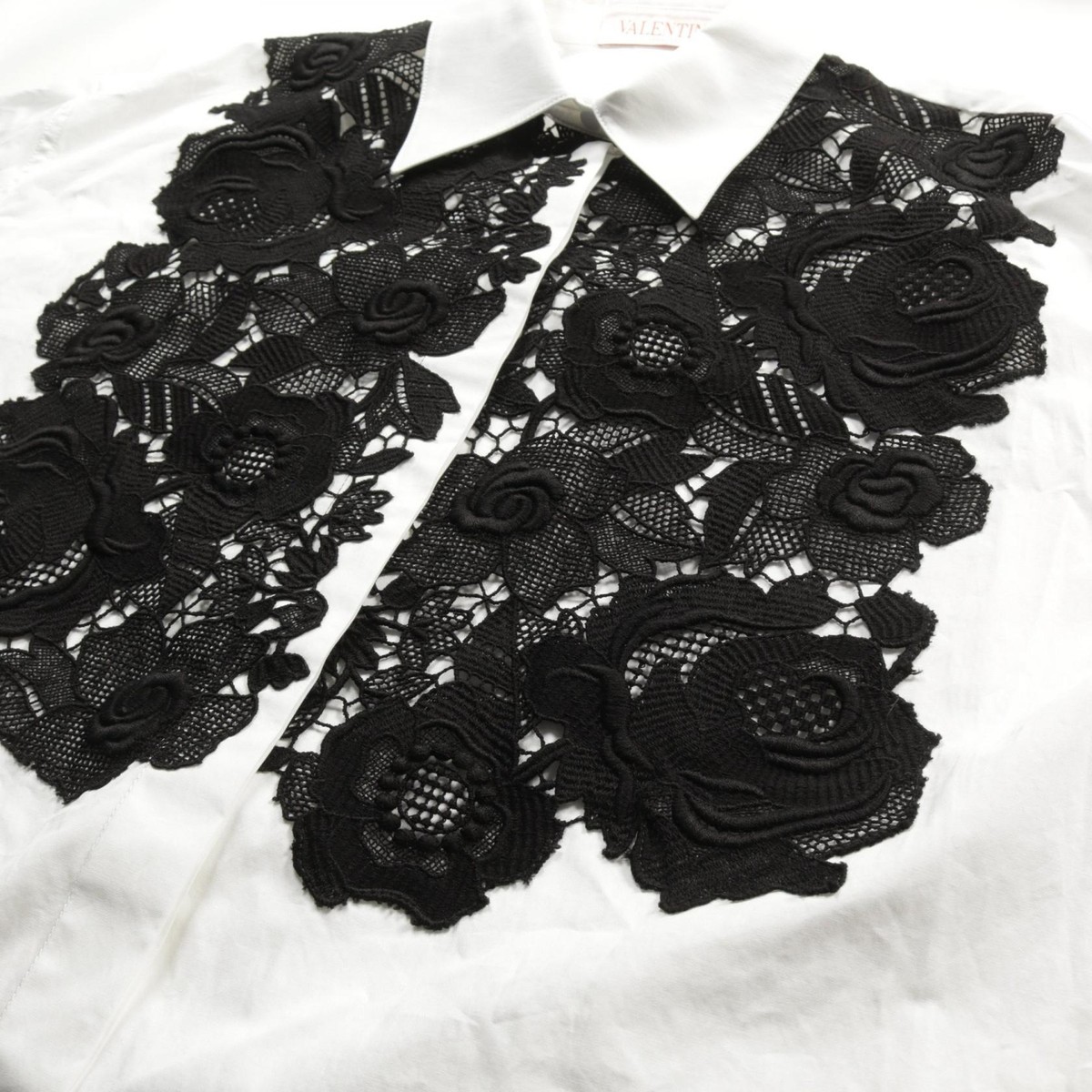Valentino blouse shirt tops #38 cotton White Black Used | eBay Valentino blouse shirt tops #38 cotton White Black Used | eBay