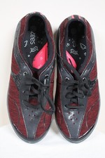 Bzees Regal Athleisure Women's Sneaker Tie Lightweight Shoes Red Black Sz 7W