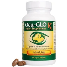 Ocu Glo Canine Vision Supplement for Small Dogs Under 10lbs 90 Gel Caps 